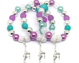 Gymnastics bracelets party favors Girls gymnast birthday