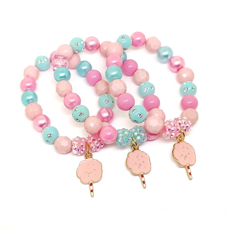 Cotton Candy Birthday Bracelets Party Favors Etsy