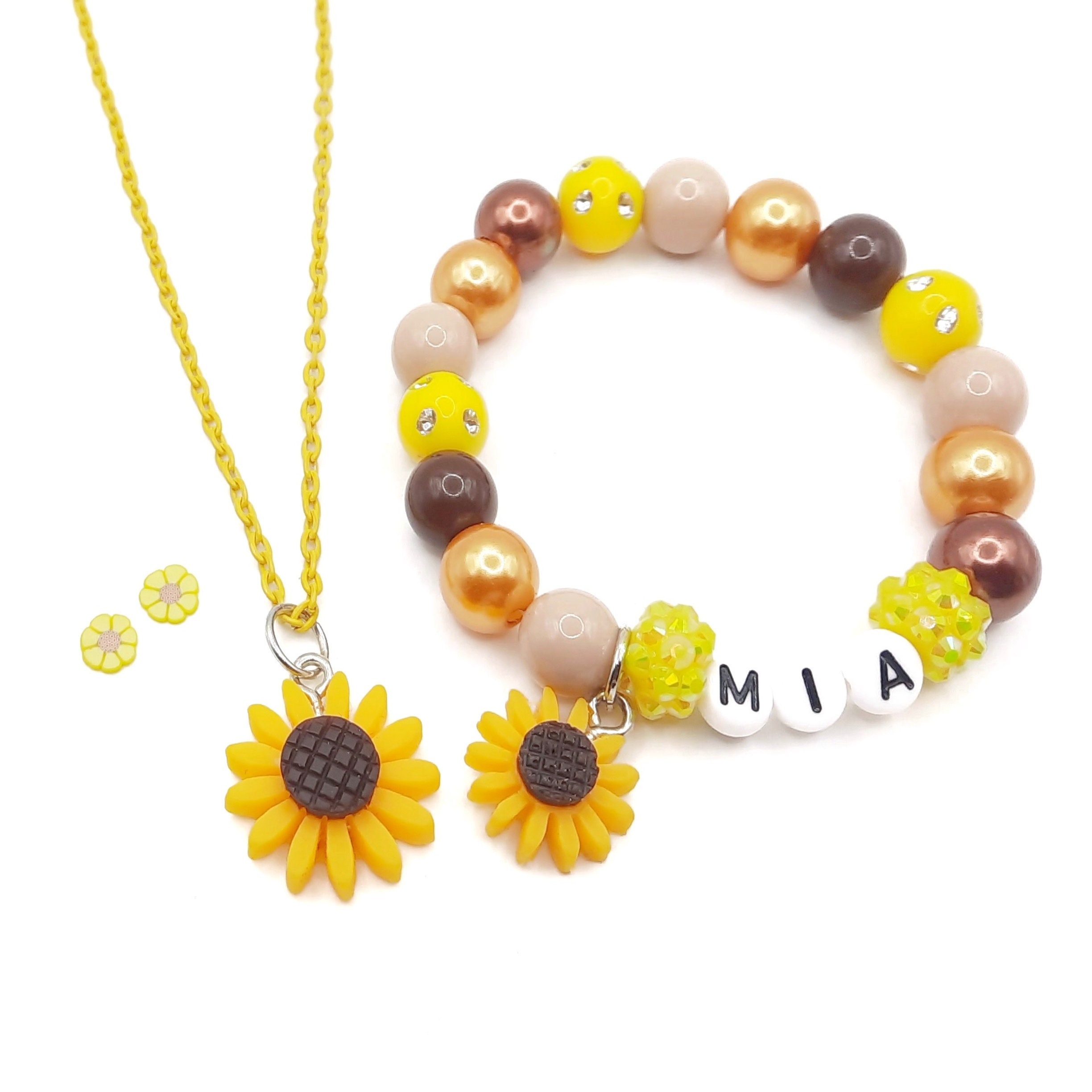 Yaomiao Jewelry Accessories Set, Include Adjustable Sunflower