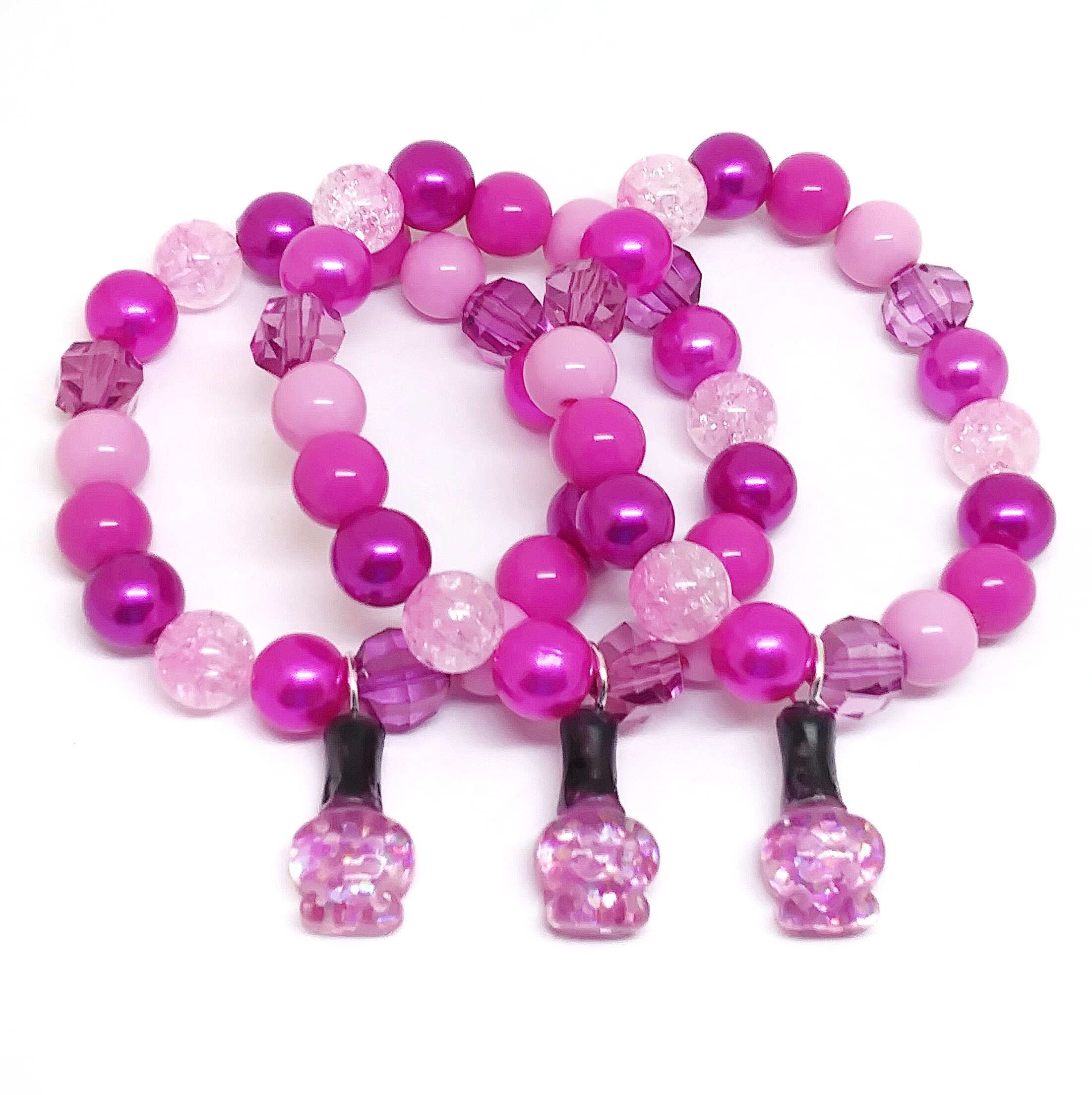 Spa Nail polish bracelets party favors in organza bags Pink Etsy