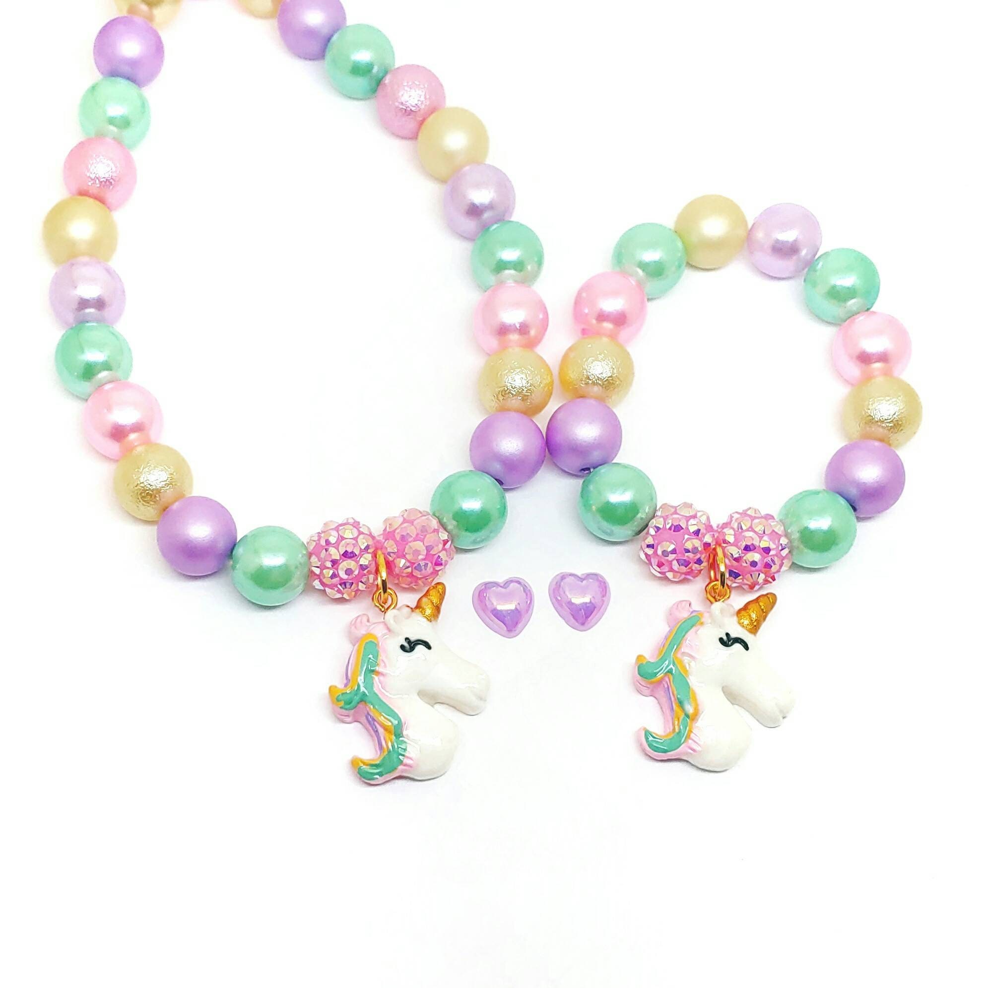 3 pulsera personalizada para niños Pulsera con nombre de unicornio rosa  Regalo de cumpleaños de unicornio Pulseras para niños para niñas Fiesta de  unicornio favorece joyería personalizada -  México