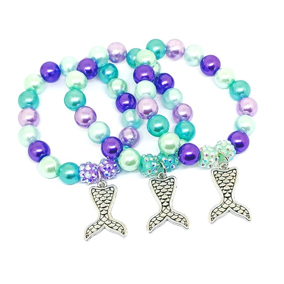 Mermaid Party Favor Bracelets in Organza Bags Under the Sea Etsy
