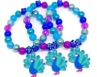 Girl's peacock bracelets party favors birthday gifts
