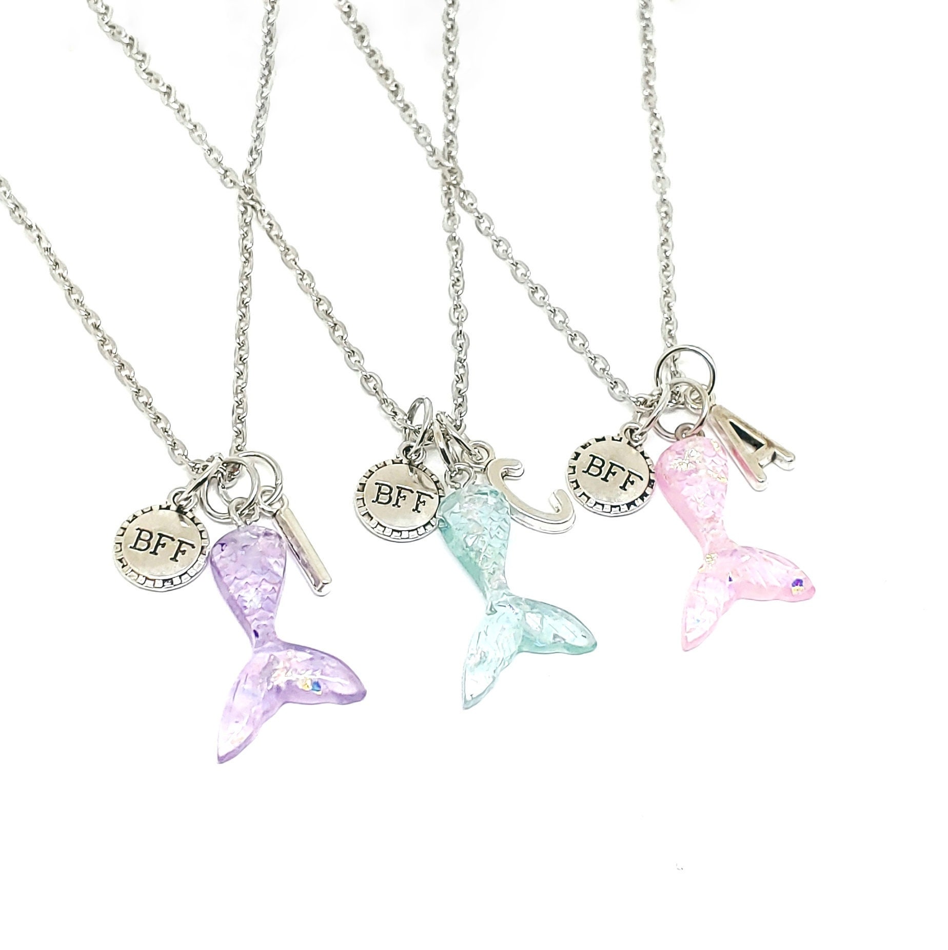Mermaid best on sale friend necklaces