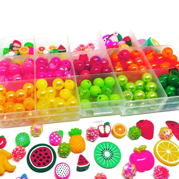Tutti Fruity Craft Kits Bead Box, Girls Bracelet Kits Gift Set 