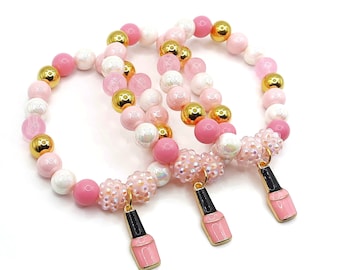 Nail polish bracelets birthday party favors