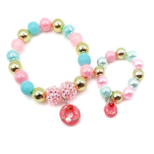 Donut child and doll size bracelet sets party favors