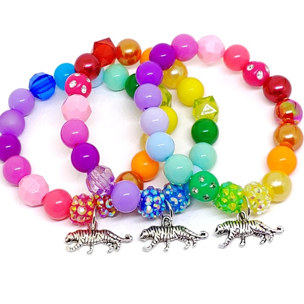 Rainbow Tiger bracelets party favors birthday gifts