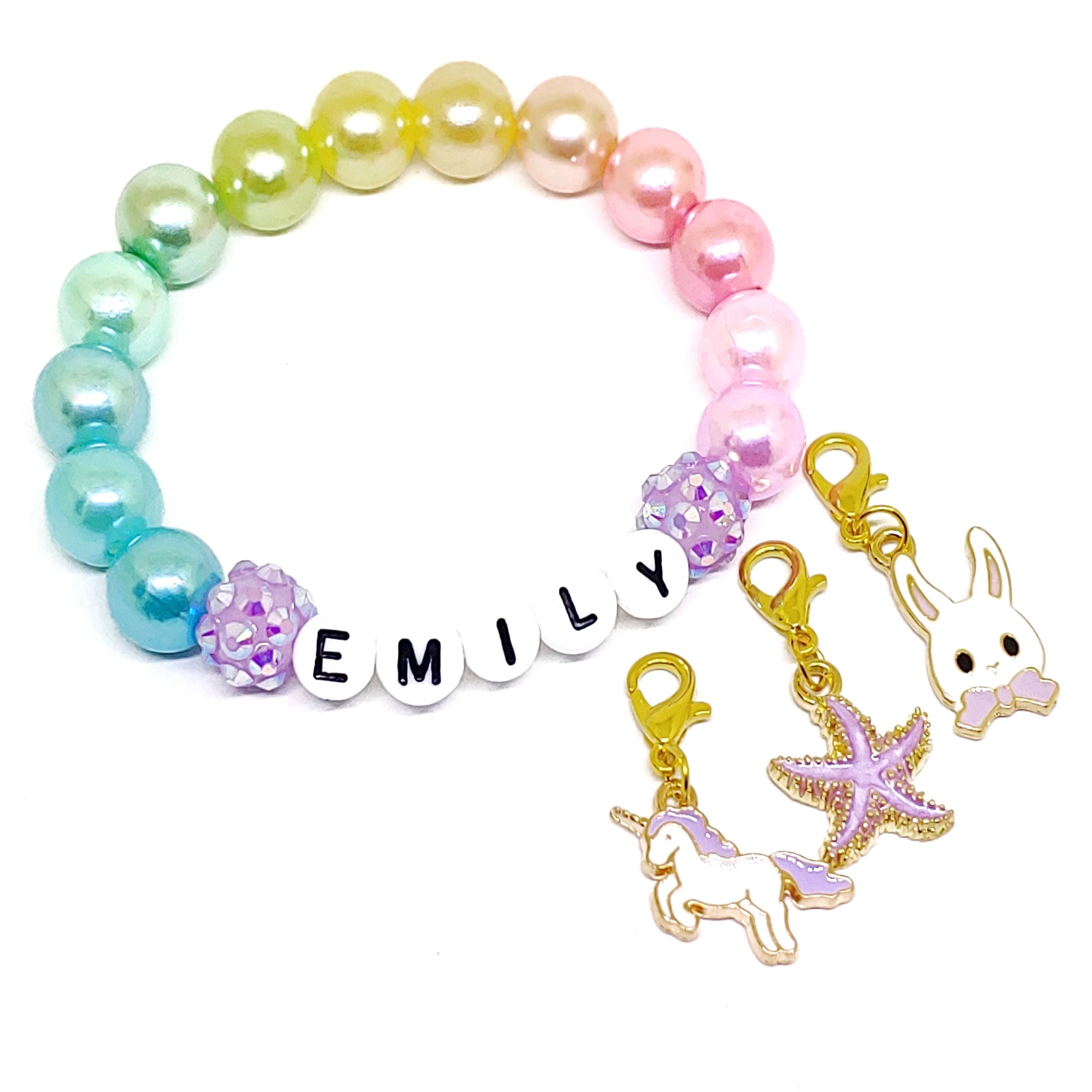Children's unicorn charm bracelet sale