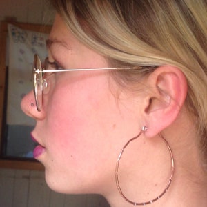 Handmade copper hoops