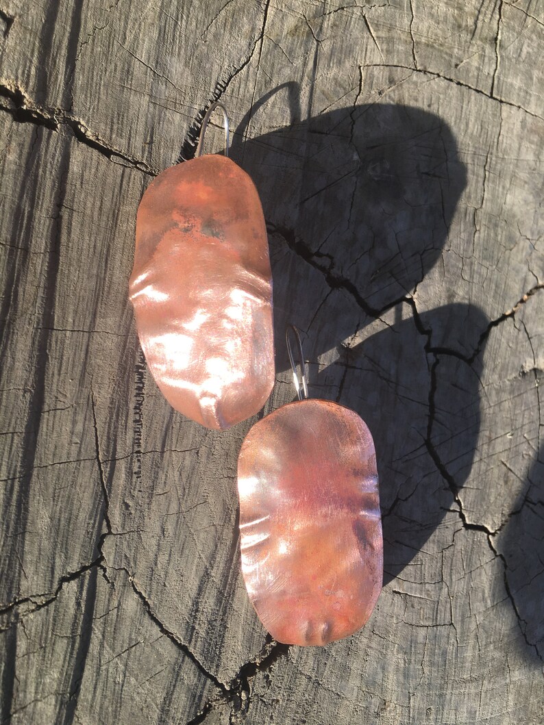Recycled tribal copper drops