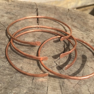 Delicate copper bangles,simple recycled copper bangles