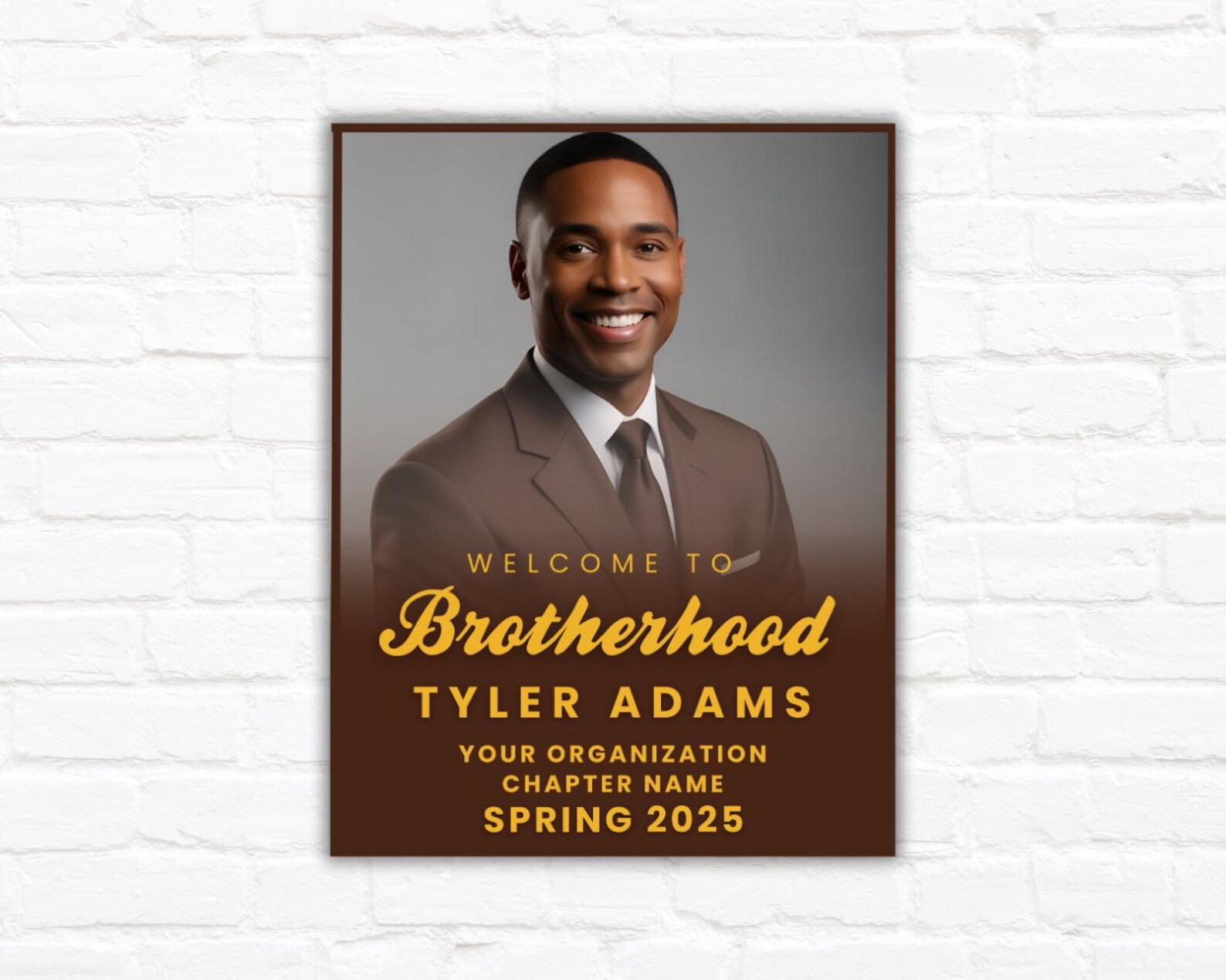 Fraternity Photo Sign Template: DIY Editable New Member Iota Phi Theta ...