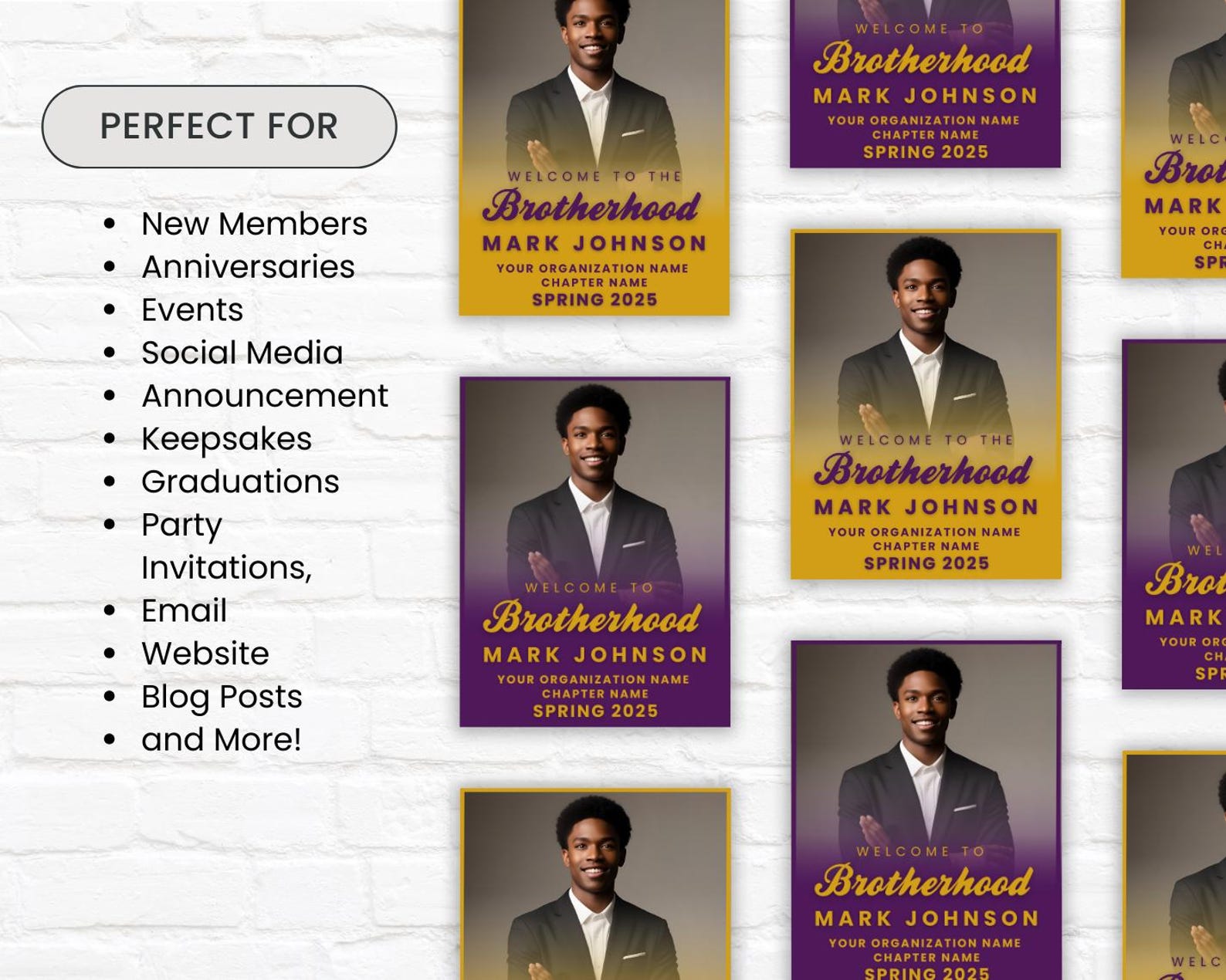 Fraternity Photo Sign Template: DIY Editable New Member Omega Psi Phi ...