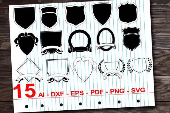 Shield Silhouettes Svg Shield Outline Svg Shield Clip Art Etsy