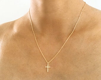 Gold Cross Necklace - Etsy Australia