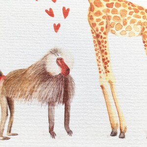 Animal Postcard with Bear x Hare or Giraffe x Baboon image 4