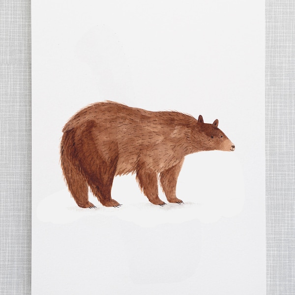 クマの動物プリント A4サイズ
