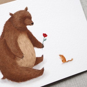Valentine's card Bear & Mouse image 2