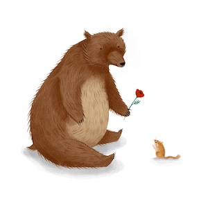 Valentine's card Bear & Mouse image 4