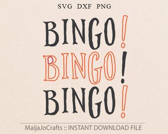 Bingo SVG Vector File Cricut Downloads Love bingo night svg Png clipart printable Silhouette files Mug design Cricut files Shirt design