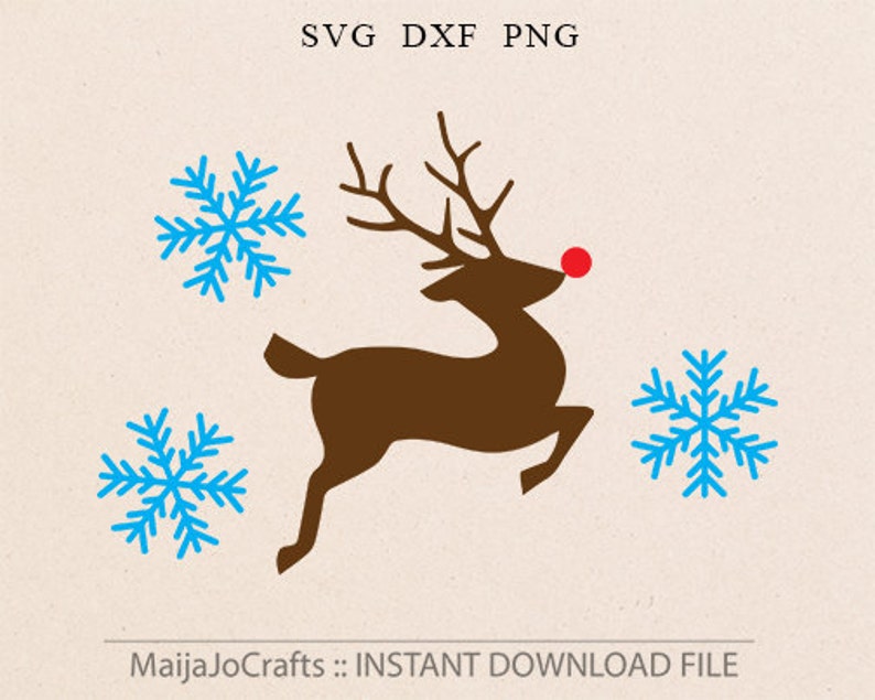 Download Reindeer SVG Christmas SVG Vector file Cricut downloads | Etsy