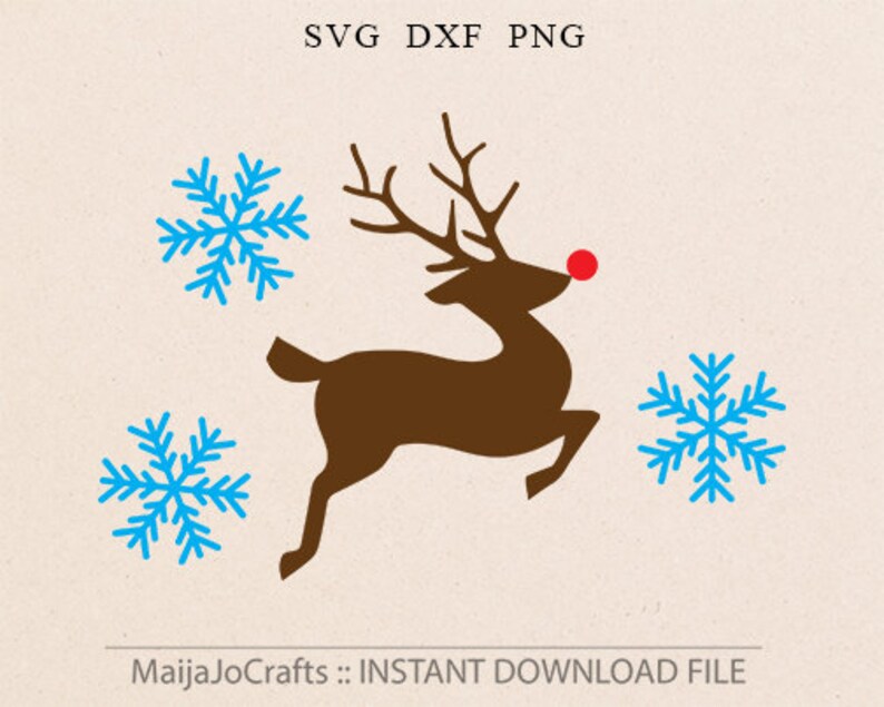Download Reindeer SVG Christmas SVG Vector file Cricut downloads | Etsy