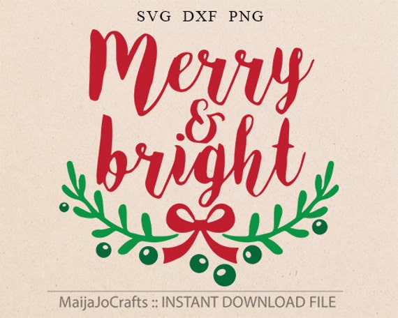 Download Merry Christmas Svg Bow Svg Winter Svg Cricut Downloads Etsy