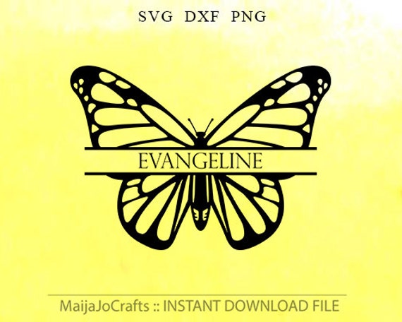 Download Butterfly Monogram Svg Dxf Monogram Frames Instant Download Etsy