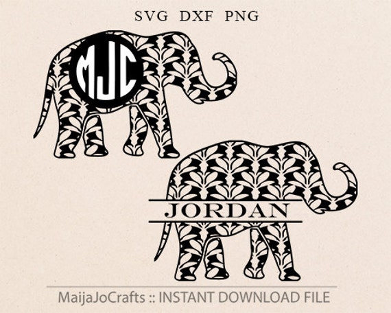 Download Elephant Svg Monogram Svg Split Monogram Svg Files For Etsy