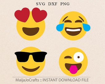 Emoji Svg, Emoji emotions Svg Files T- Shirt Designs Vinyl Files Cricut downloads Silhouette Cut Files, Funny vector file, PNG emoji clipart