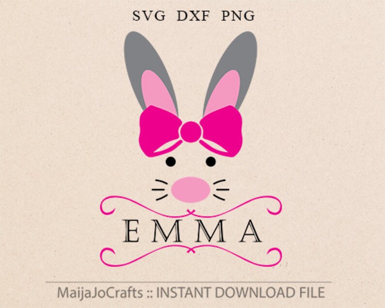 Download Easter Monogram SVG bunny Svg Happy Easter svg Baby girl svg | Etsy