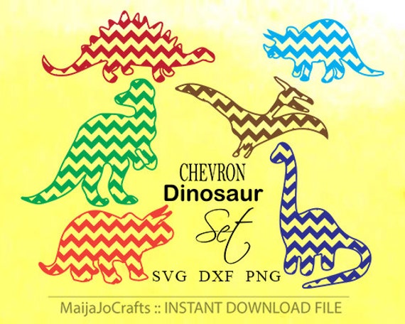Chevron Dinosaurs Svg File Dinosaur Svg Chevron Silhouette Etsy