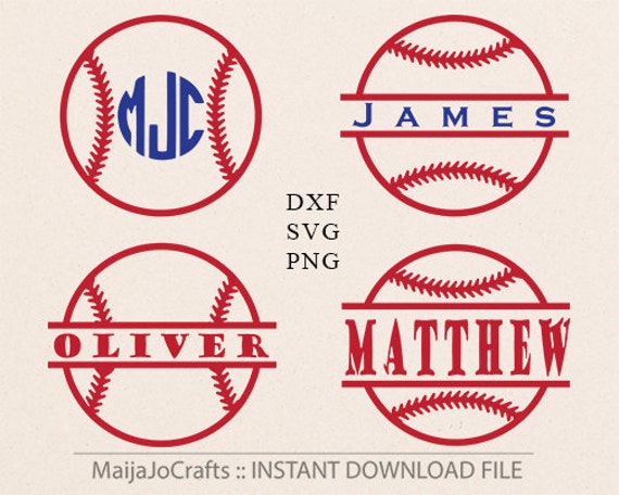 Download Baseball Split Monogram Svg Cut Files Dxf File Instant Etsy