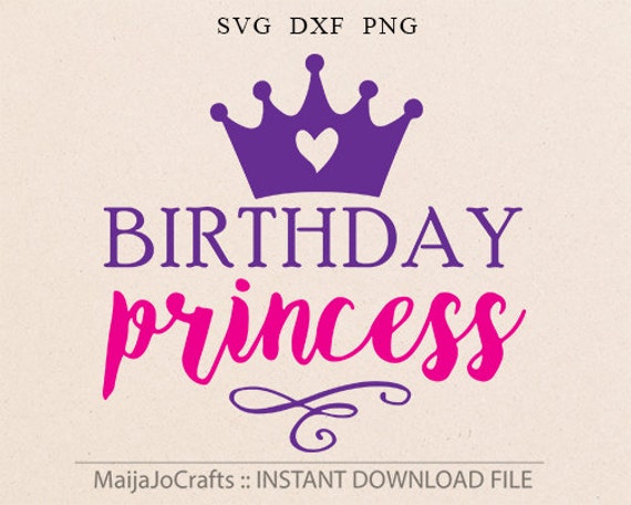 Download Birthday Princess SVG DXF Clipart png Files for Cutting | Etsy