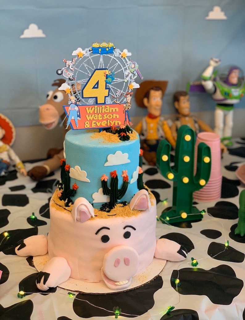 Toy Story 4 Cake Topper / Topper de pastel de cumpleaños