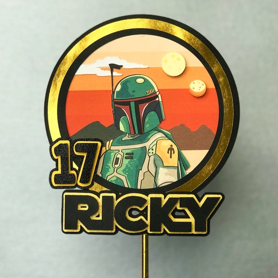 boba fett cake topper