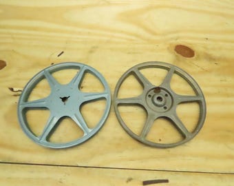 Lote de carretes de película de 8 mm vacíos de estilo vintage, de metal y plástico.
