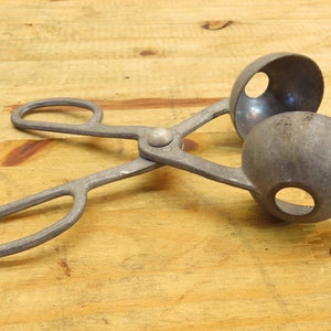 Colher de sorvete vintage Tesoura de almôndega Melão 6 polegadas