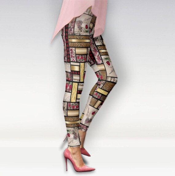 Items similar to Designer Leggings, Capris, Workout Pants. Classic