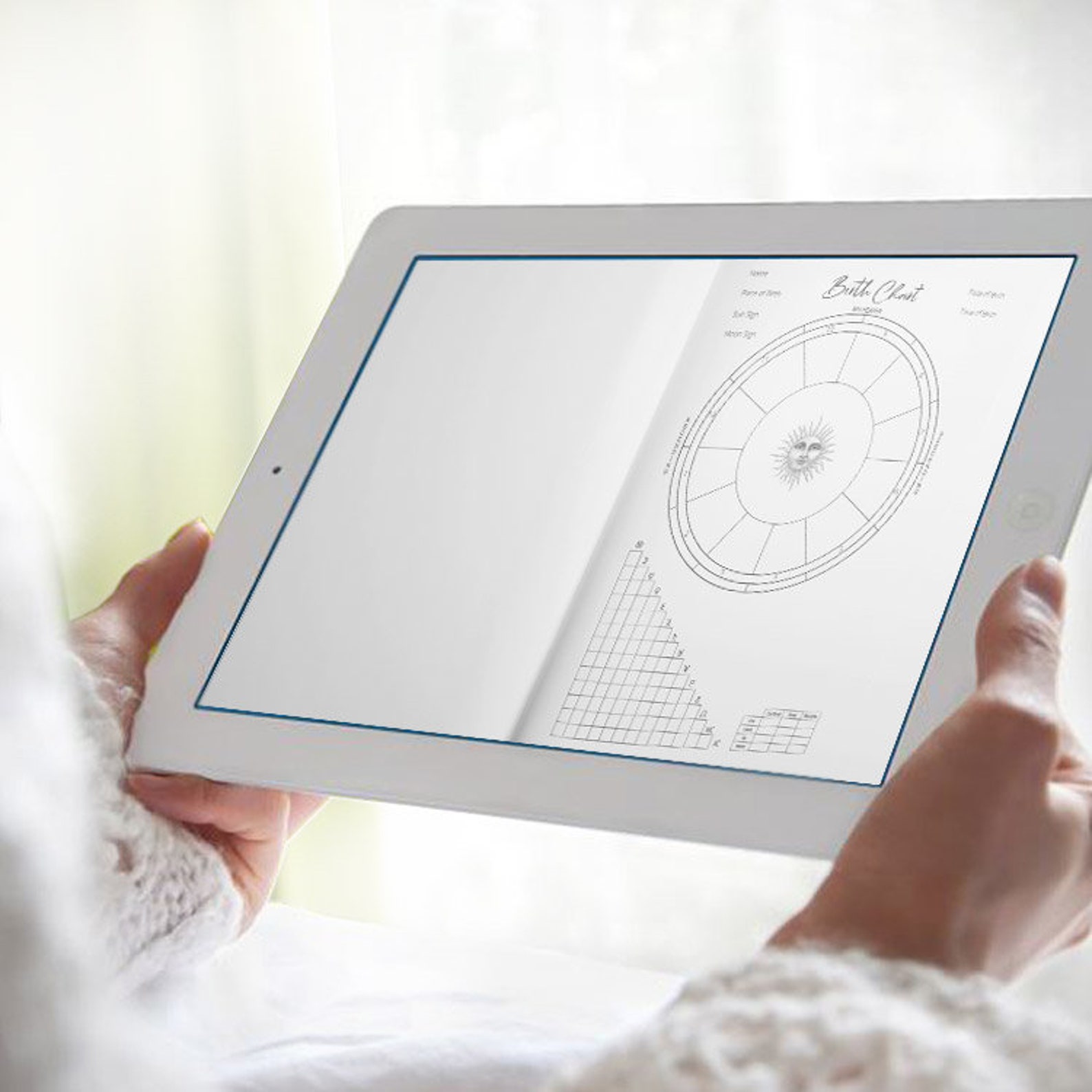 Blank Natal Chart Printable Worksheet. Astrology Birth Chart Template ...