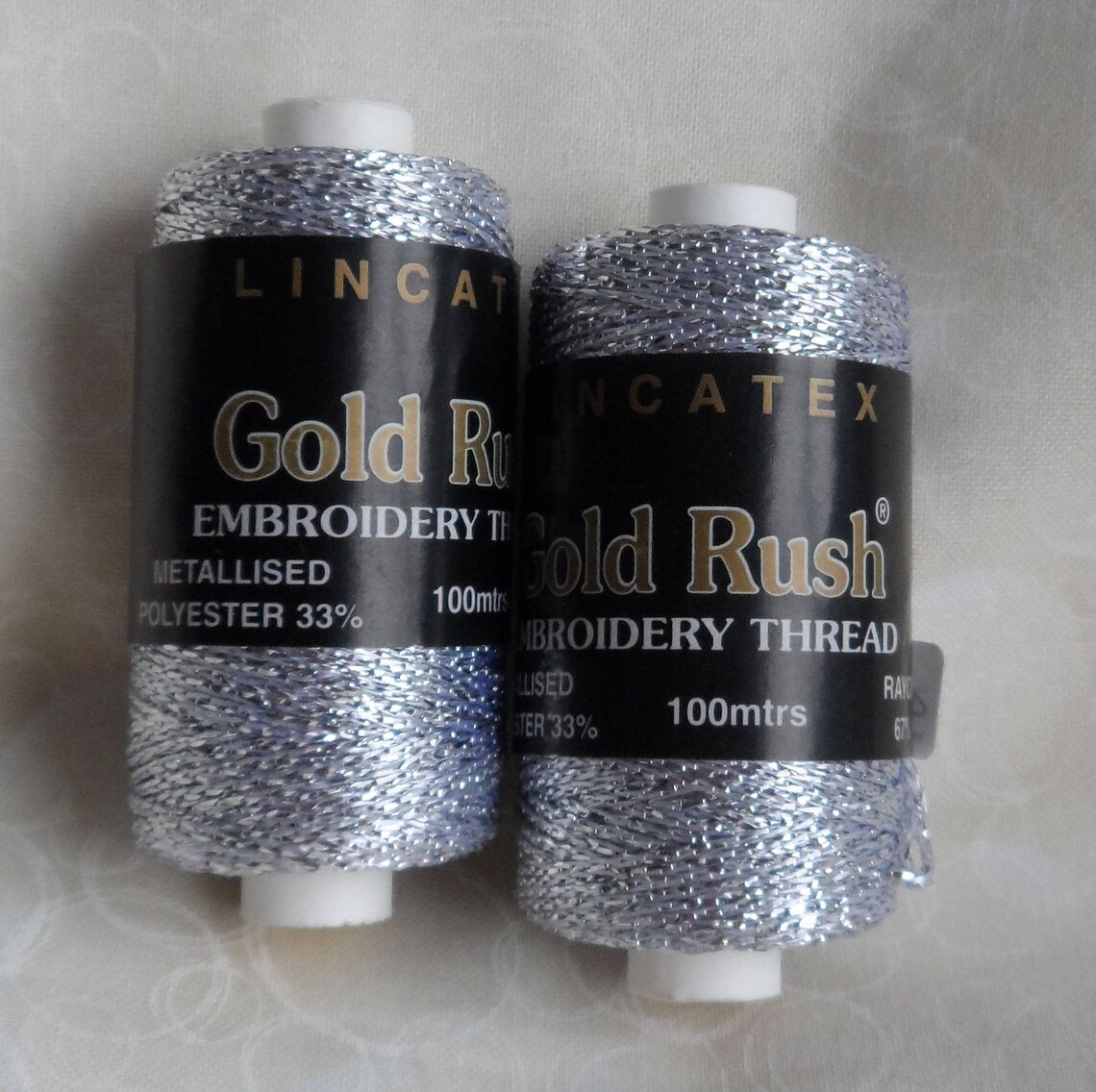 GOLD RUSH Metallic Thread size 14 Silver Etsy