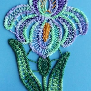 PDF Instant Download - Romanian Point Lace, Iris(Scottish Thistle) - Pattern No. 138LST