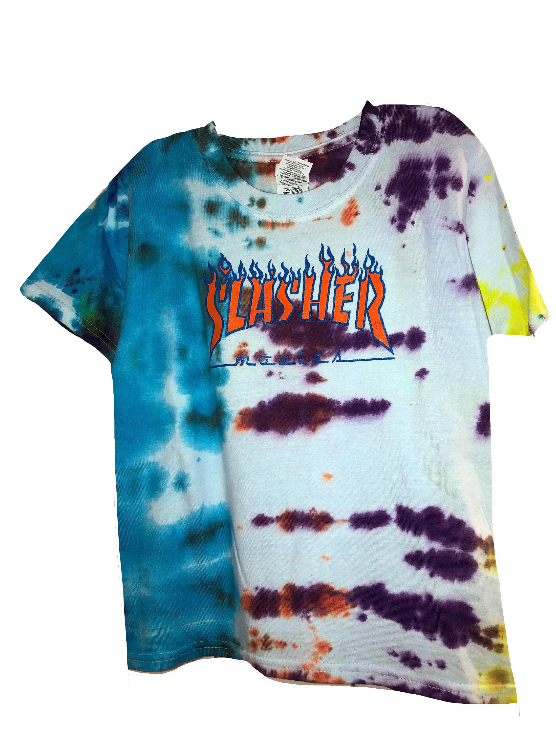 Kids Tie Dye Horror Slasher Movies T shirt Size Small 5 6 Etsy