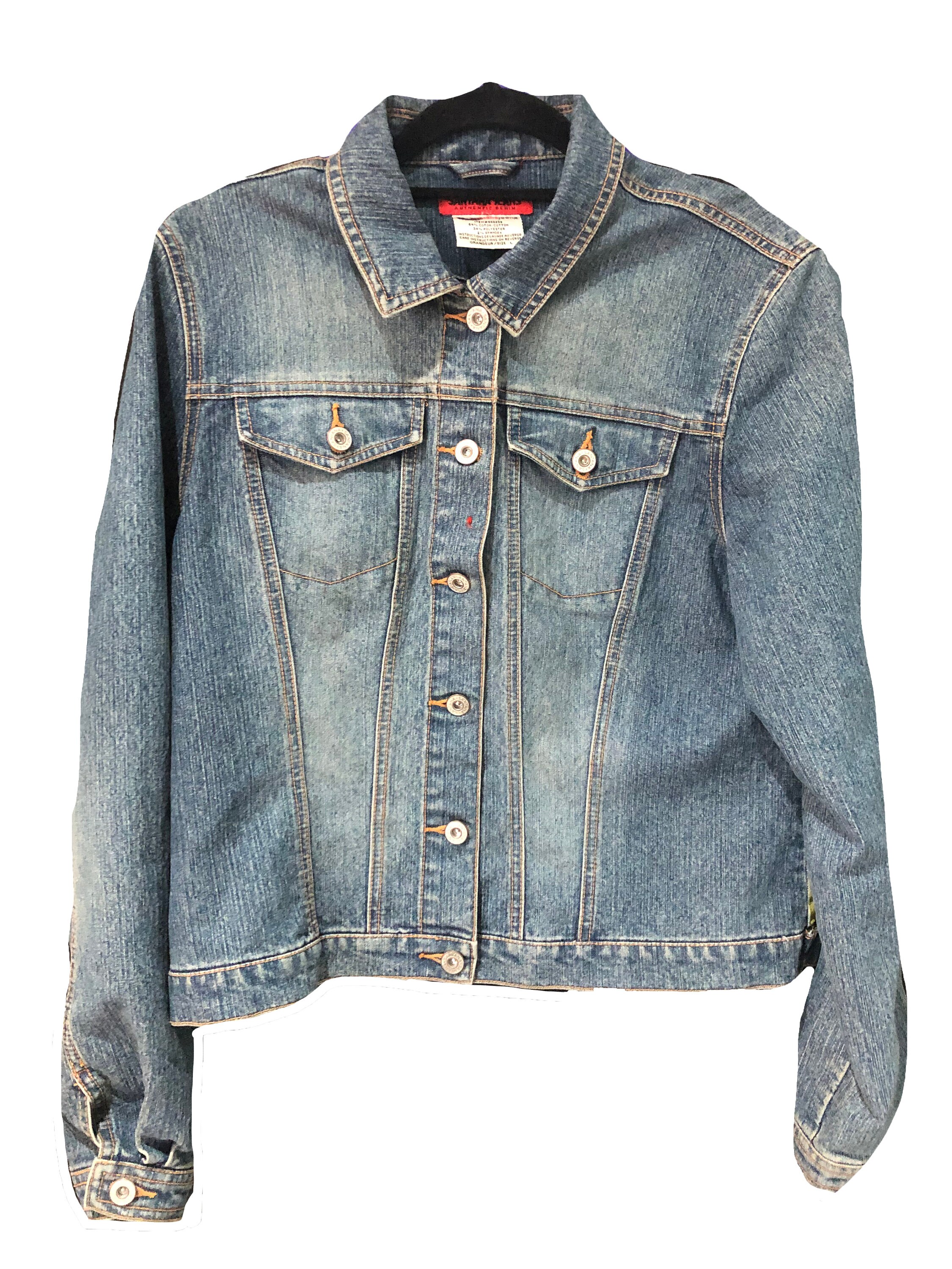 Hand Painted Abstract Art on Vintage Jean Jacket | Etsy