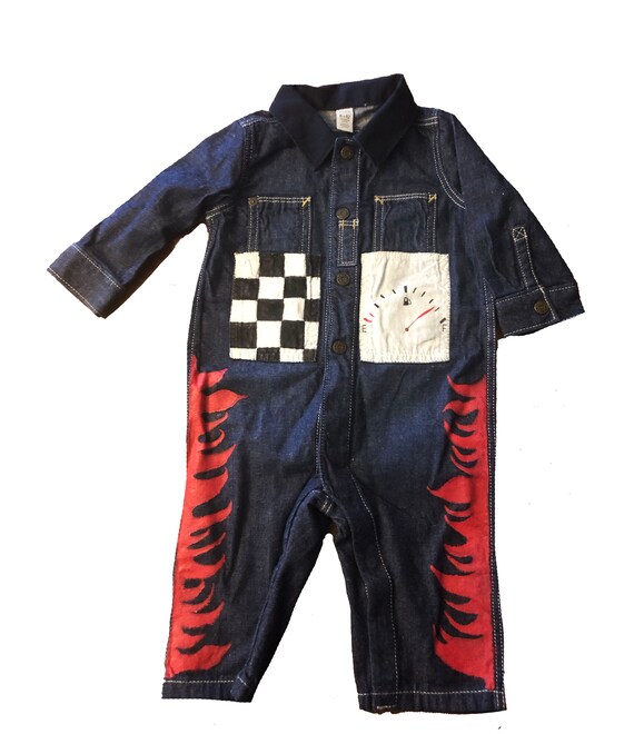 Barboteuse Magnolia Baby - Design Voitures De Course - Taille 24 Mois - Coton Pima