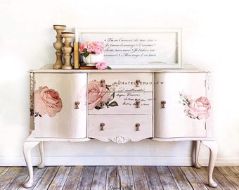 Buffet antiguo pintado a mano, Credenza, Aparador, Pedido personalizado