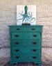 Hand painted Teal Vintage Dresser, Custom Order 