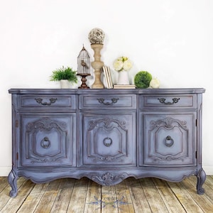 Vintage French Provincial Custom Purple Buffet, Custom Order