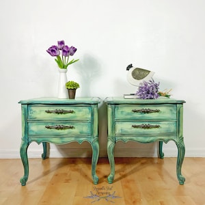 French Provincial End Tables, Night Stands Pair, Custom Order